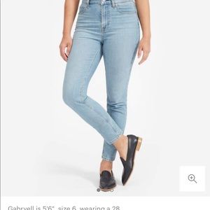EVERLANE high rise skinny light blue